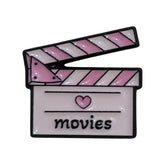 Movie Clapperboard Enamel Pin – Film Aesthetic Badge