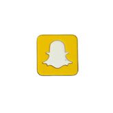 Snapchat Logo Metal Sticker for Phone & Laptop – Premium 3D App Icon Emblem | UAE
