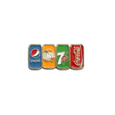 Soft Drink Cans Metal Sticker Set for Phone & Laptop – Pepsi, Fanta, 7UP & Coca-Cola 3D Emblems | UAE