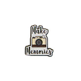Make Memories Camera Metal Sticker – Aesthetic 3D Photography Badge for Phone, Laptop & Camera | UAE