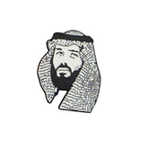 Arabic Man Portrait Metal Sticker – Gulf Style 3D Badge for Car, Laptop & Phone | Premium UAE Aesthetic