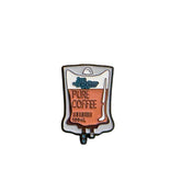 Coffee Lover Metal Sticker – “Pure Coffee” Aesthetic Badge for Laptop, Car & Mug | Café Style UAE