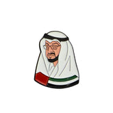 Arabic Leader Metal Sticker – Premium UAE Culture Badge for Cars, Laptops & Accessories