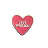 Love Yourself Heart Sticker – Aesthetic Self Love Premium Enamel Design