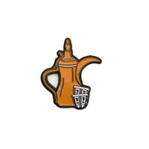Arabic Dallah Coffee Sticker – Traditional Arabic Tea & Coffee Enamel Pin