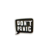 Don’t Panic Metal Sticker – Minimal Motivational Aesthetic Badge