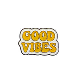 Good Vibes Enamel Pin – Aesthetic Positive Quote Badge