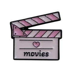 Movie Clapperboard Enamel Pin – Film Aesthetic Badge