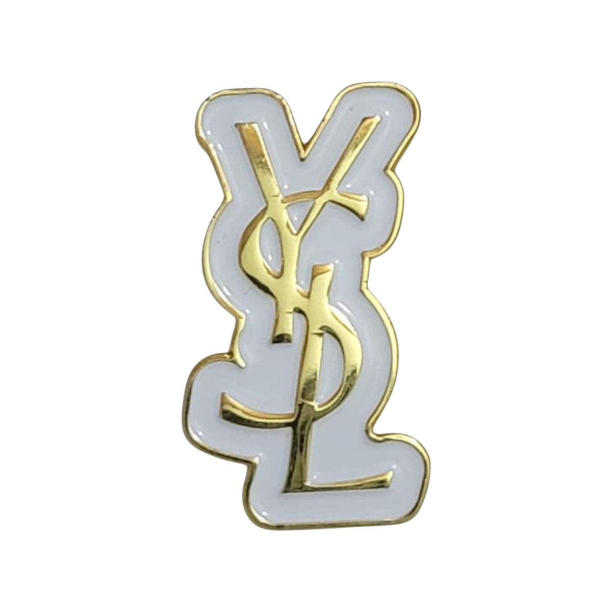 YSL Logo Enamel Pin – Luxury Fashion Badge