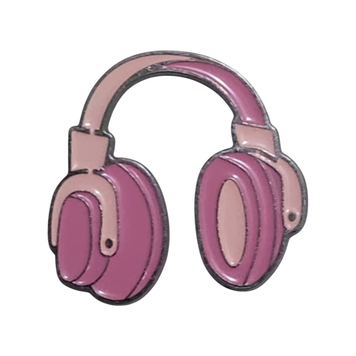 Pink Headphones Enamel Pin – Music Aesthetic Badge