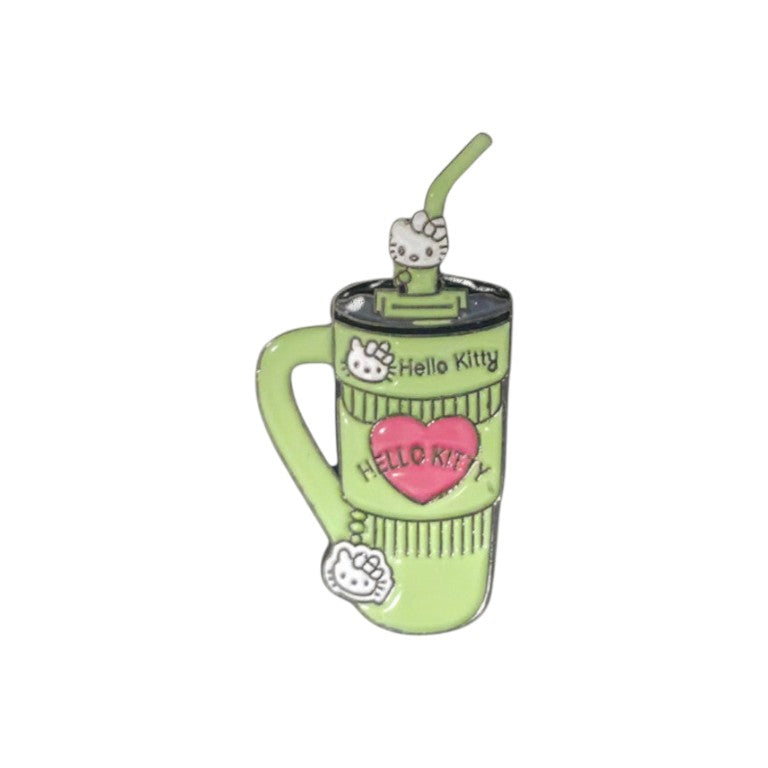 Drink Cup Enamel Pin – Aesthetic Beverage Lover Badge