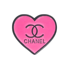 Chanel Heart Logo Enamel Pin – Luxury Fashion Badge