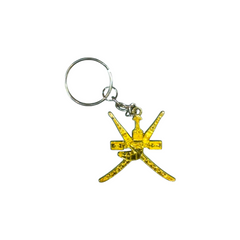 Oman Khanjar Keychain – Gold Metal Omani Dagger Keyring Souvenir