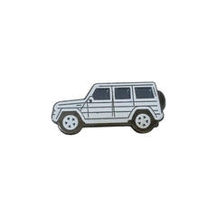 White SUV Enamel Pin – Modern Car Badge