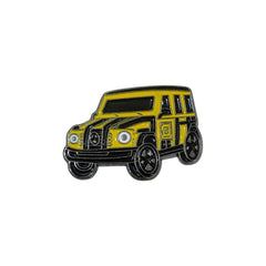 Yellow G-Wagon Enamel Pin – Luxury Car Badge