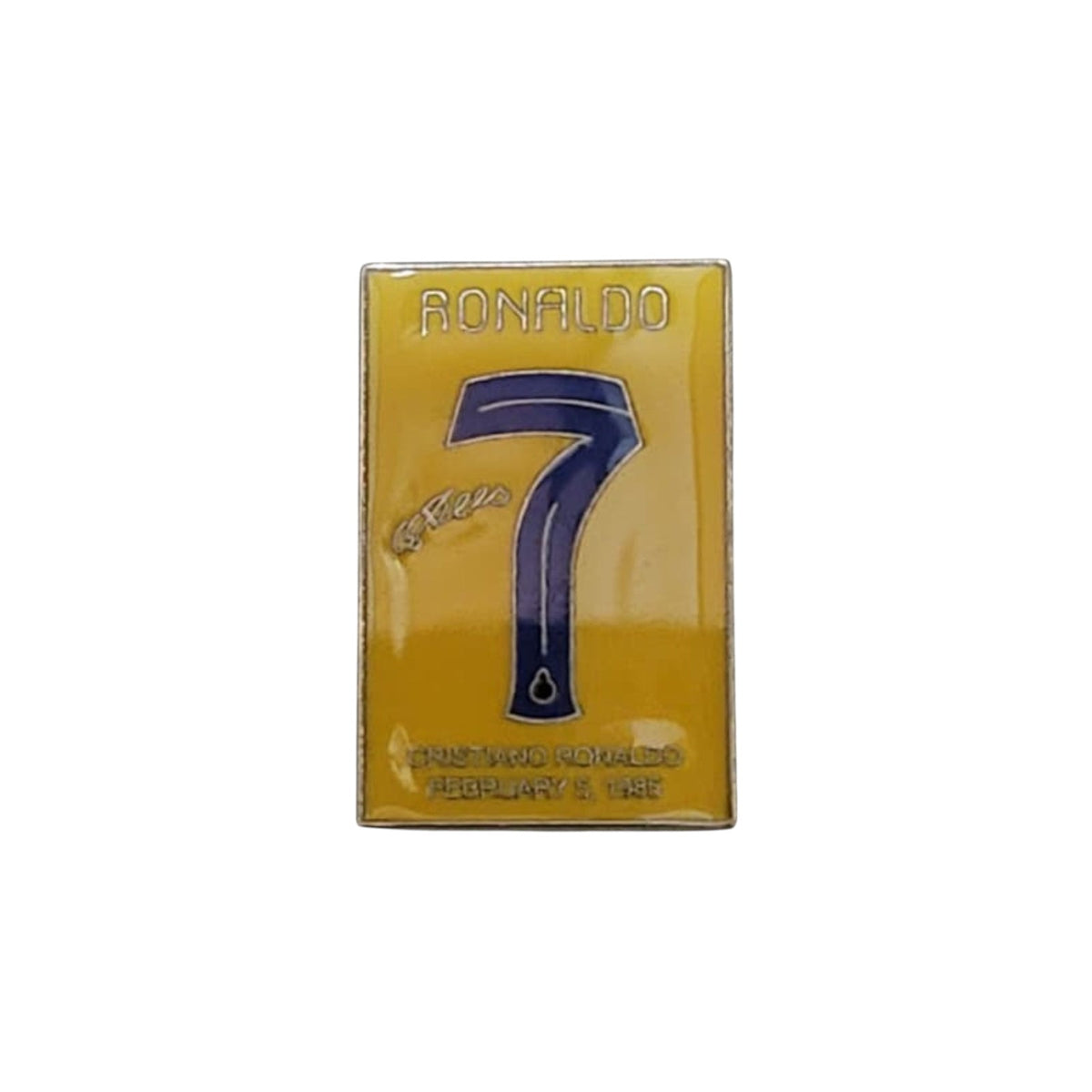 Cristiano Ronaldo #7 Jersey Enamel Pin – Football Icon Badge