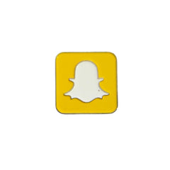 Snapchat Logo Metal Sticker for Phone & Laptop – Premium 3D App Icon Emblem | UAE