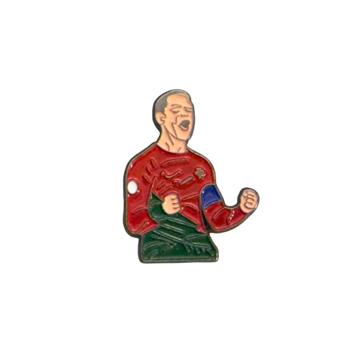 Football Player Celebration Metal Sticker for Phone & Laptop – Premium 3D Sports Emblem | UAE
