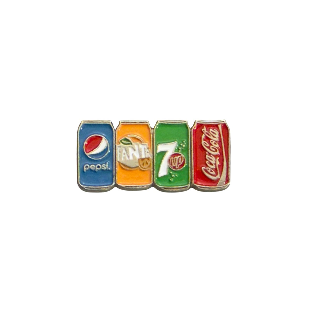 Soft Drink Cans Metal Sticker Set for Phone & Laptop – Pepsi, Fanta, 7UP & Coca-Cola 3D Emblems | UAE