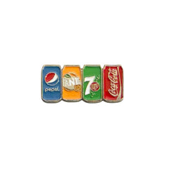 Soft Drink Cans Metal Sticker Set for Phone & Laptop – Pepsi, Fanta, 7UP & Coca-Cola 3D Emblems | UAE