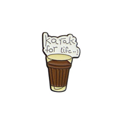 Karak Chai Metal Sticker for Phone & Laptop – “Karak for Life” 3D Emblem | UAE