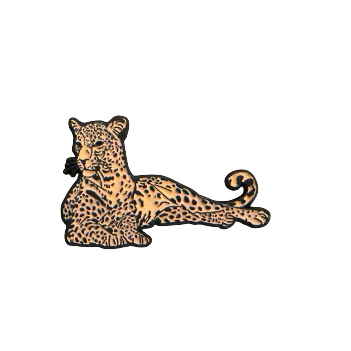 Leopard Metal Logo Sticker for Phone & Laptop – Premium 3D Wild Animal Emblem | UAE