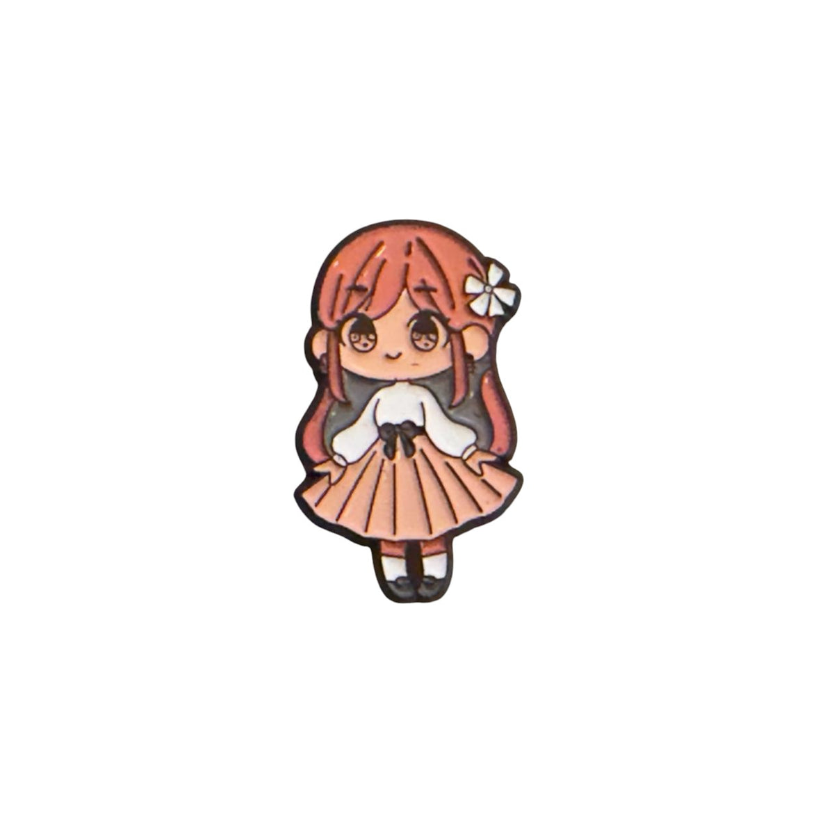 Cute Anime Girl Metal Sticker – Kawaii 3D Cartoon Badge for Phone, Laptop & Car | Aesthetic Style UAE