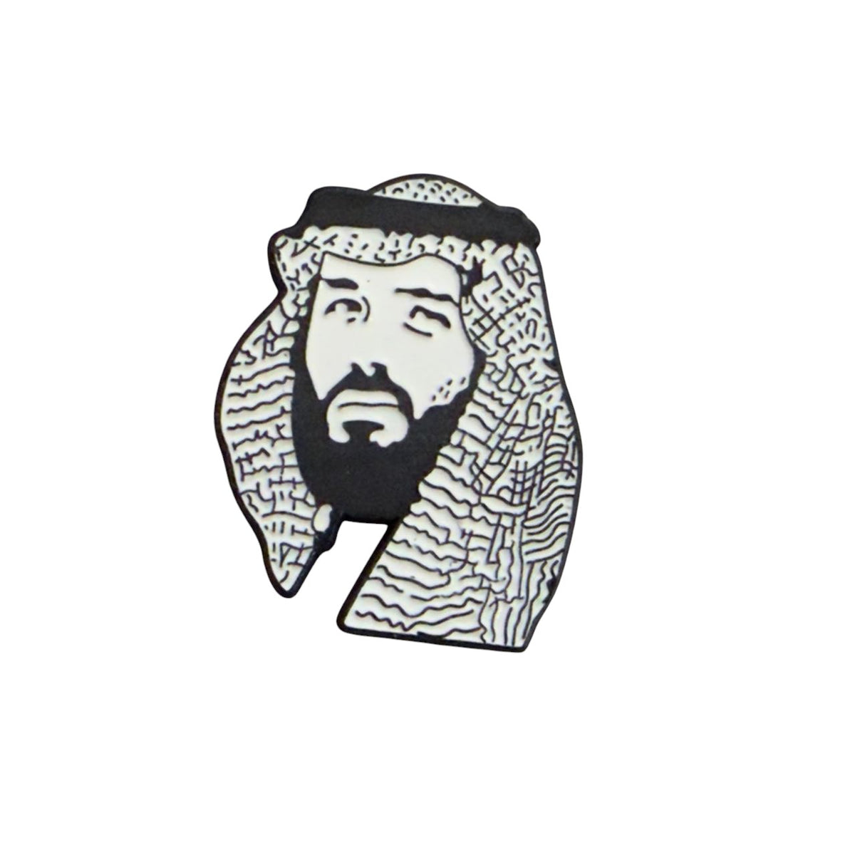 Arabic Man Portrait Metal Sticker – Gulf Style 3D Badge for Car, Laptop & Phone | Premium UAE Aesthetic