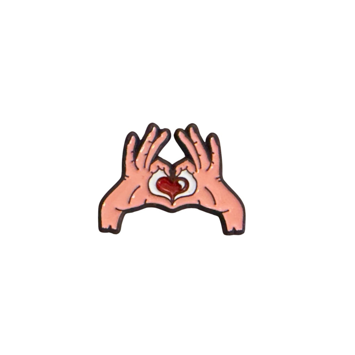 Heart Hands Metal Sticker – Love Gesture Aesthetic Sticker for Phone, Laptop & Gifts