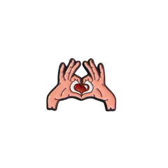 Heart Hands Metal Sticker – Love Gesture Aesthetic Sticker for Phone, Laptop & Gifts