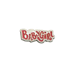Baby Girl Metal Sticker – Cute Aesthetic Premium Badge for Phone, Laptop & Accessories