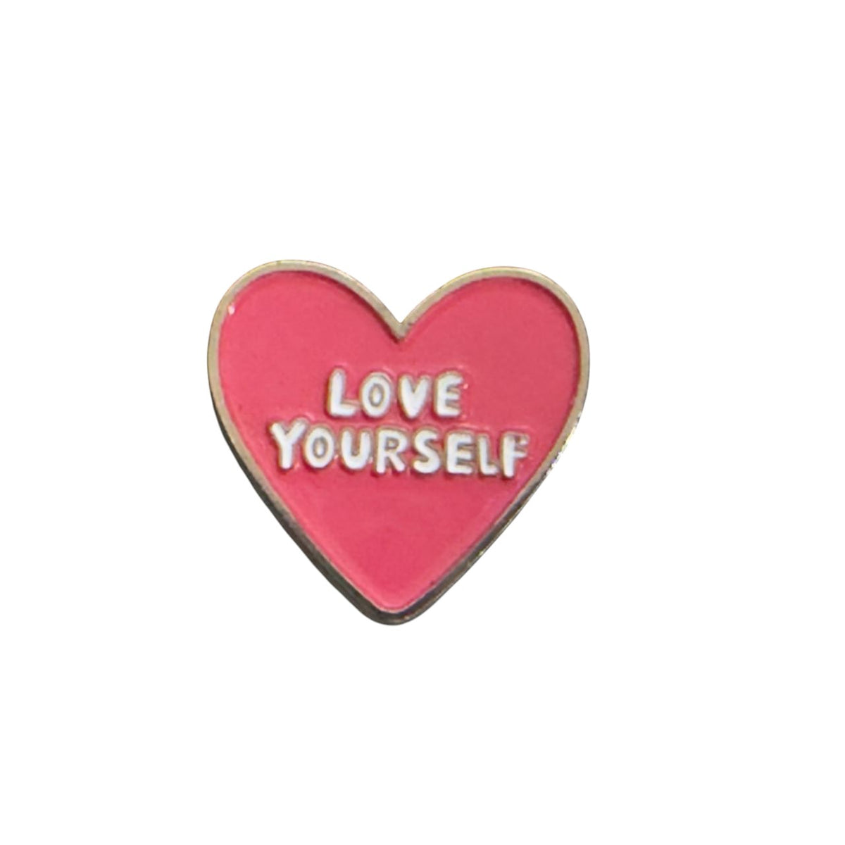 Love Yourself Heart Sticker – Aesthetic Self Love Premium Enamel Design