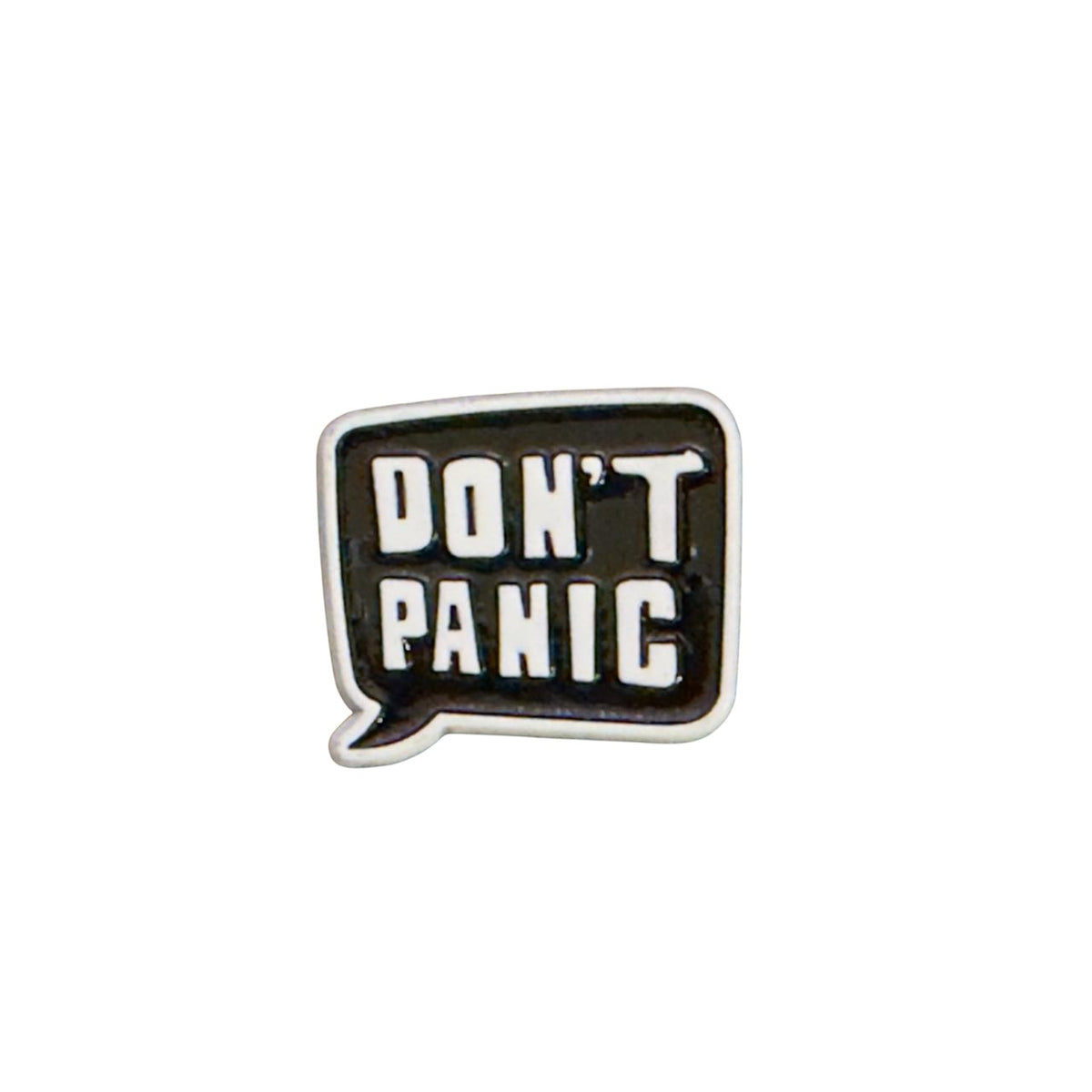 Don’t Panic Metal Sticker – Minimal Motivational Aesthetic Badge