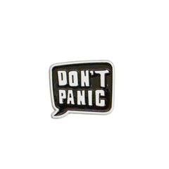Don’t Panic Metal Sticker – Minimal Motivational Aesthetic Badge