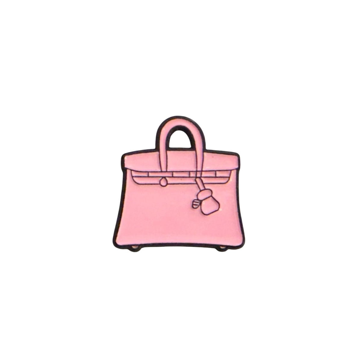 Mini Pink Luxury Handbag Metal Sticker – Cute Aesthetic Fashion Badge for Phone & Accessories