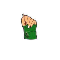 Hand Gesture Enamel Pin – Trendy Expression Badge