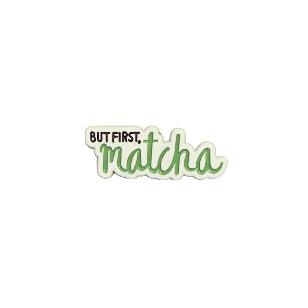 “Matcha” Text Enamel Pin – Trendy Aesthetic Badge