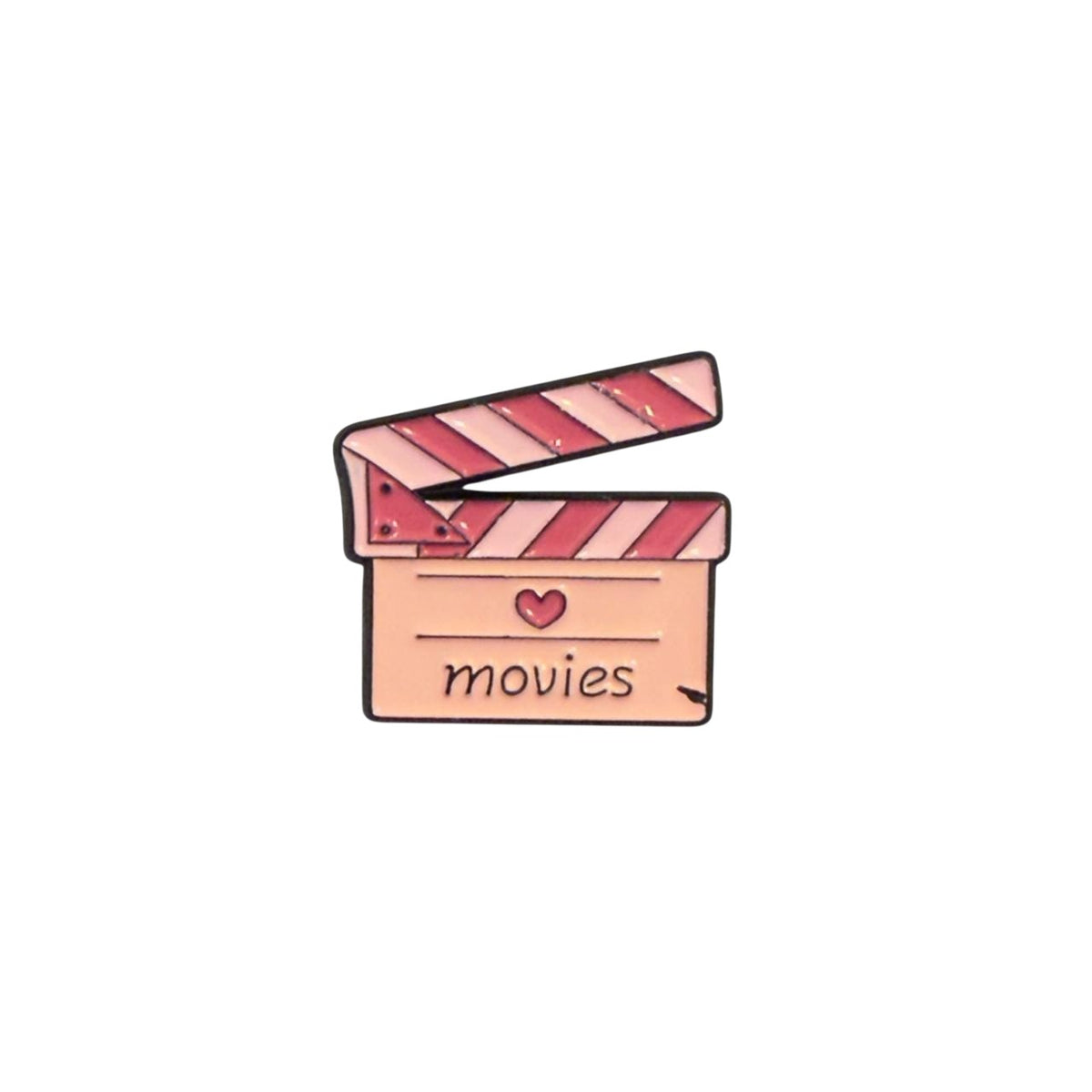 Movie Clapperboard Enamel Pin – Film Lover Badge