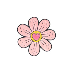 Pink Flower Enamel Pin – Soft Floral Aesthetic Badge
