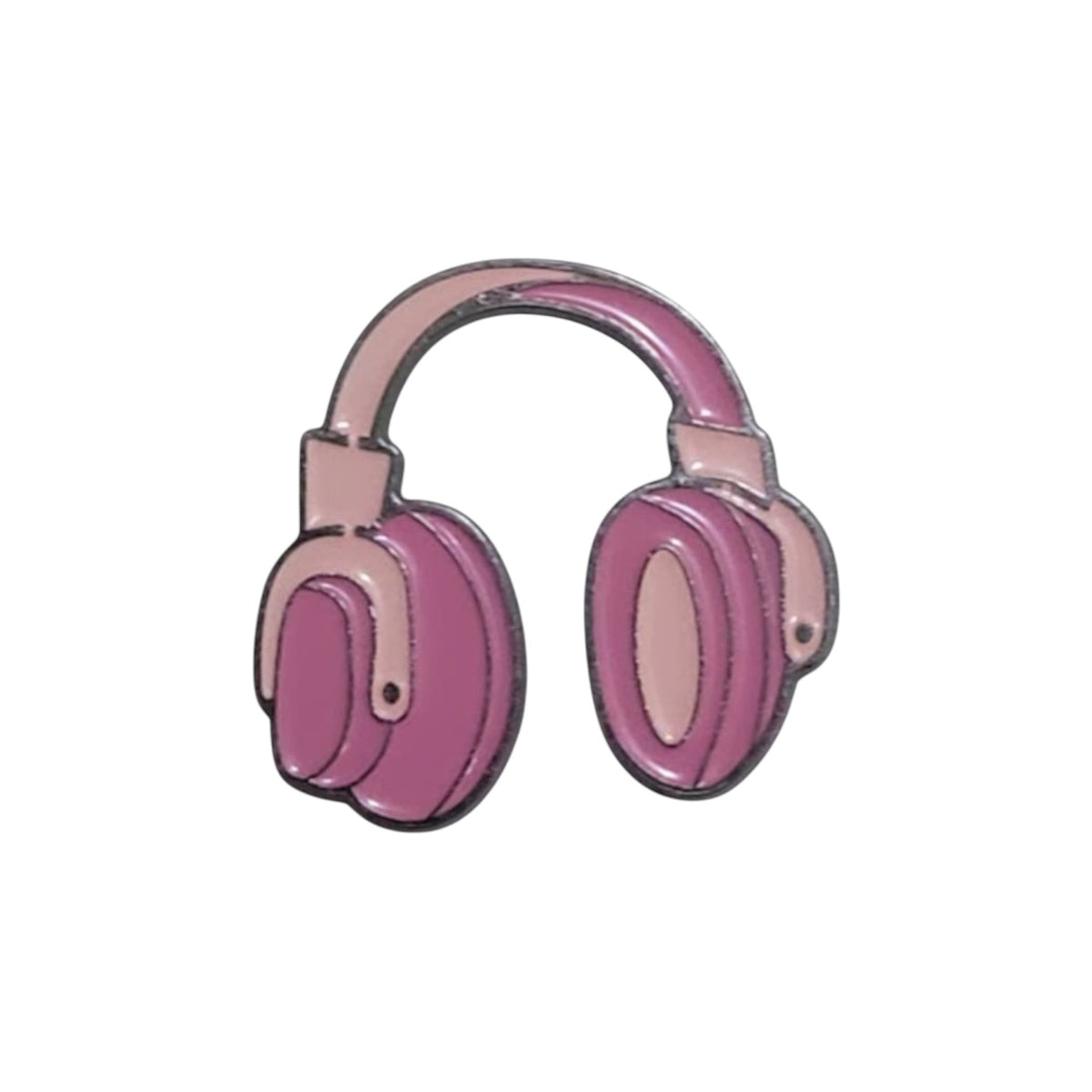 Pink Headphones Enamel Pin – Music Lover Aesthetic Badge