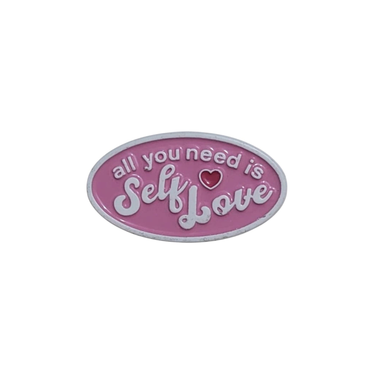 “Self Love” Enamel Pin – Motivational Aesthetic Badge