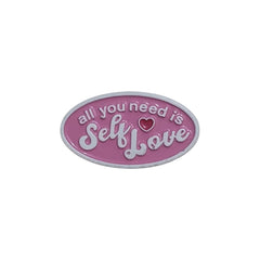 “Self Love” Enamel Pin – Motivational Aesthetic Badge