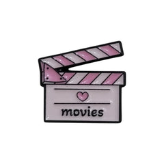 Movie Clapperboard Enamel Pin – Film Lover Badge